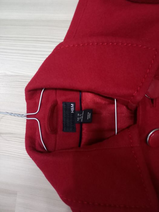 Palton dama rosu-burgund H&M 36
