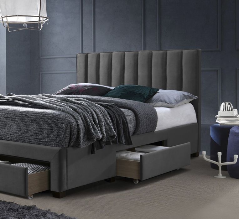 Тапицирано легло Grace Сиво 140/200