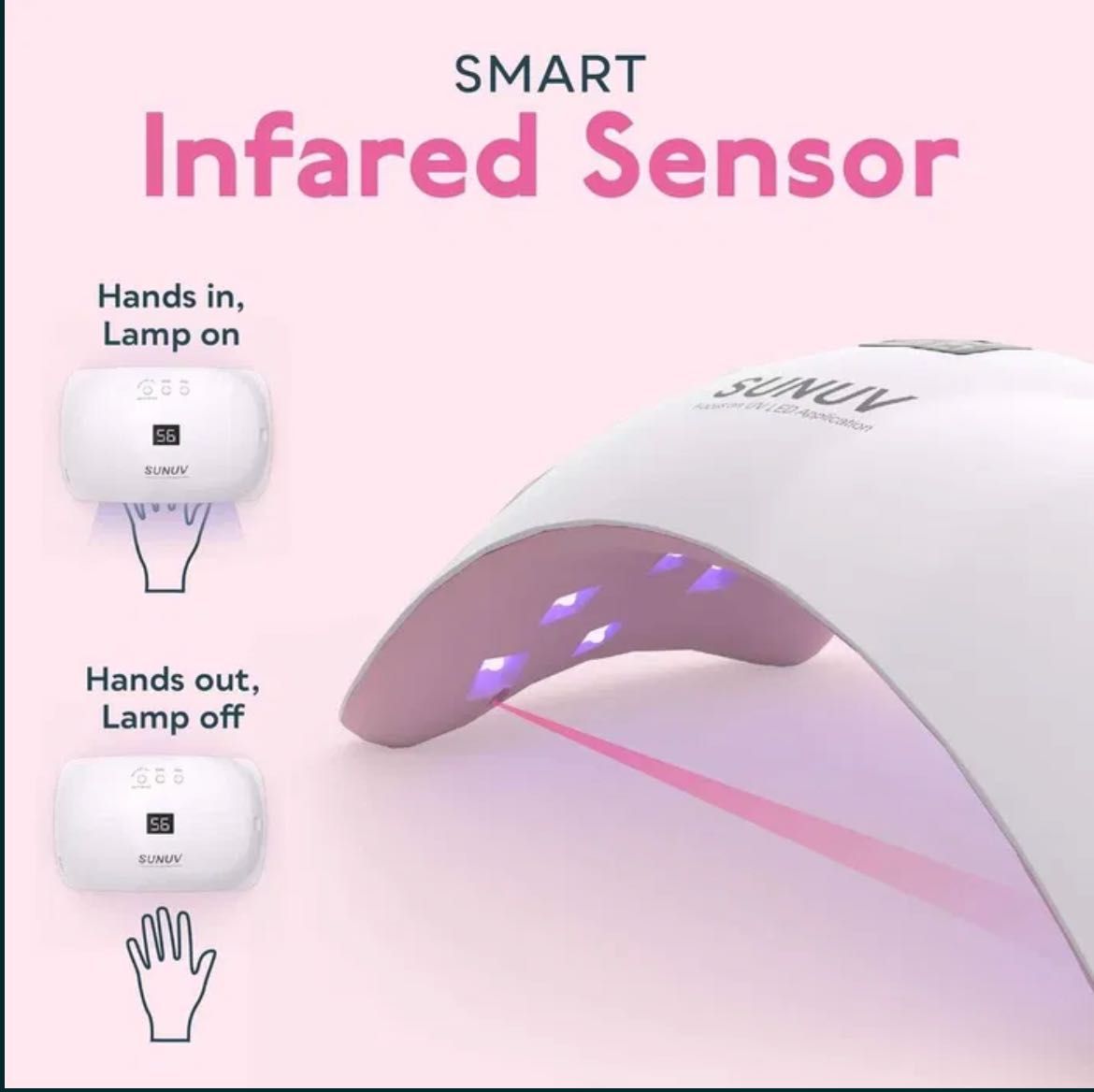 Професионална UV/LED лампа за нокти – 48W, 2-в-1 с дисплей и сензор