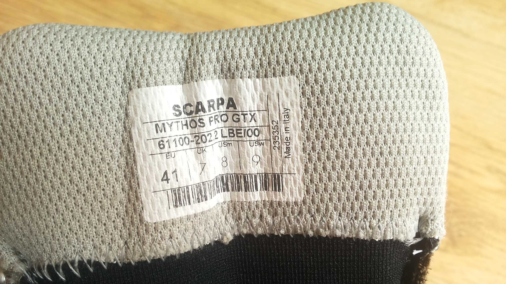 SCARPA MYTHOS PRO GORE-TEX Boots размер EUR 41 / UK 7 водонепромокаеми
