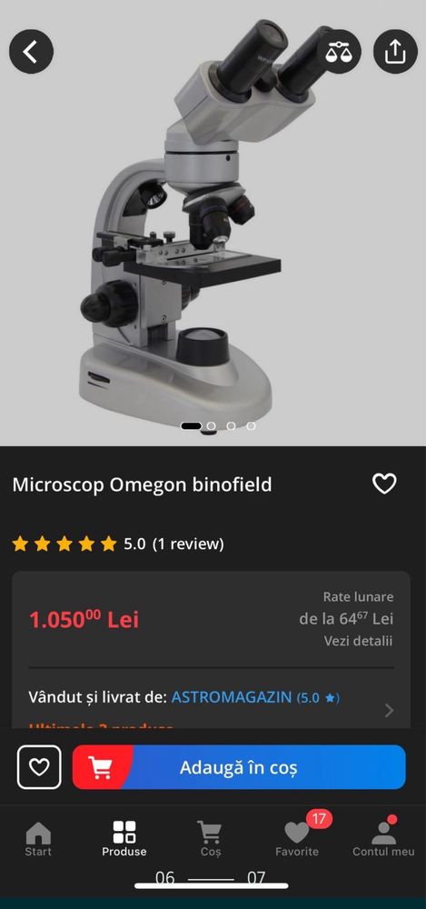 Vand microscop Omegon binocular