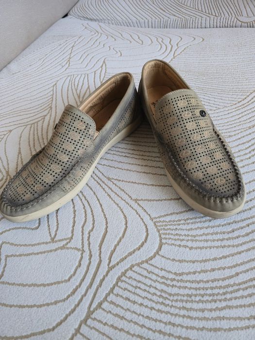 Туфли мокасины кожа
