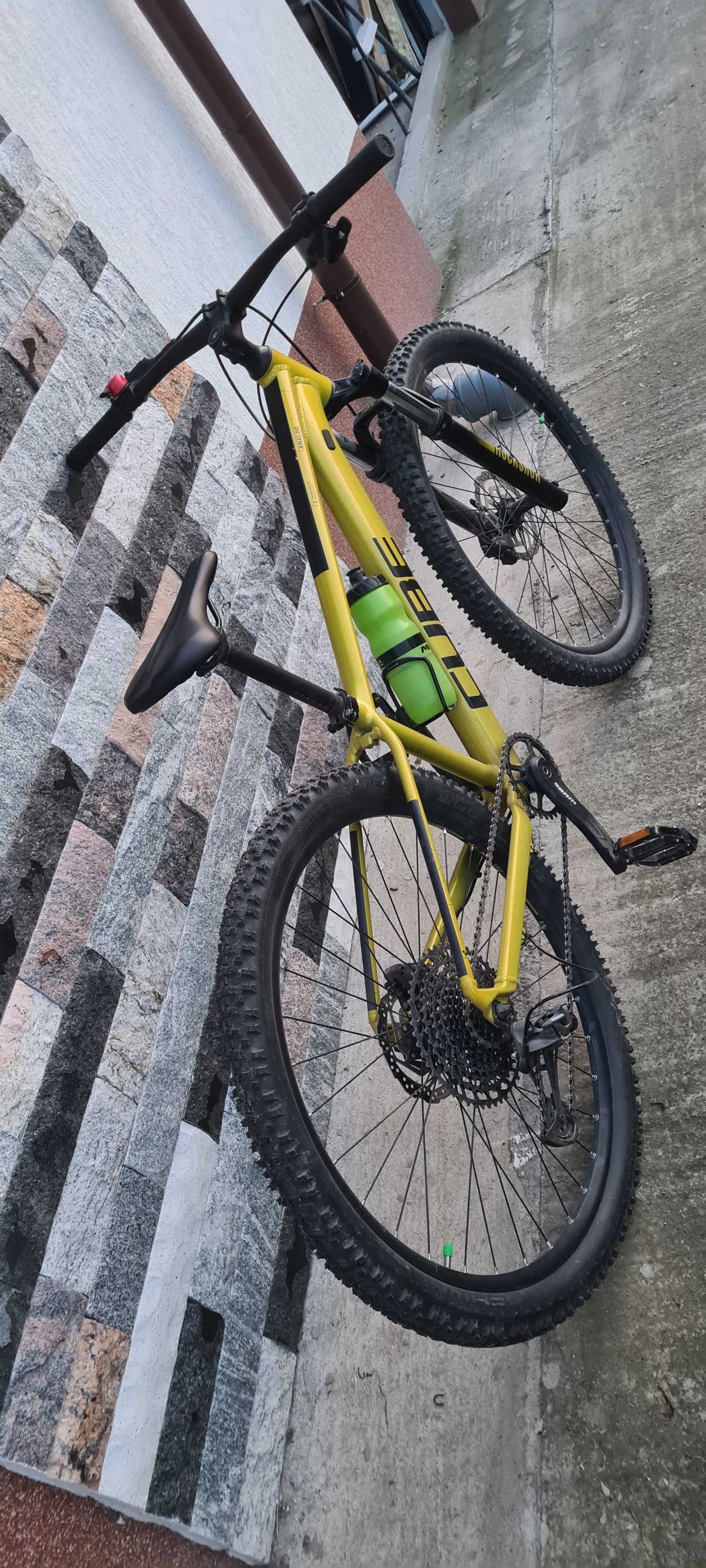 BICICLETA CUBE Analog Flashlime Black 2023 Cadru 14" - ROTI 27.5"