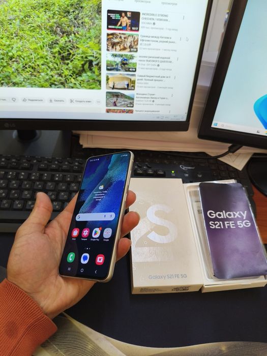 Samsung S21FE 5G 128gb(2023)iwlawi zur aybi yuq tozza telefon