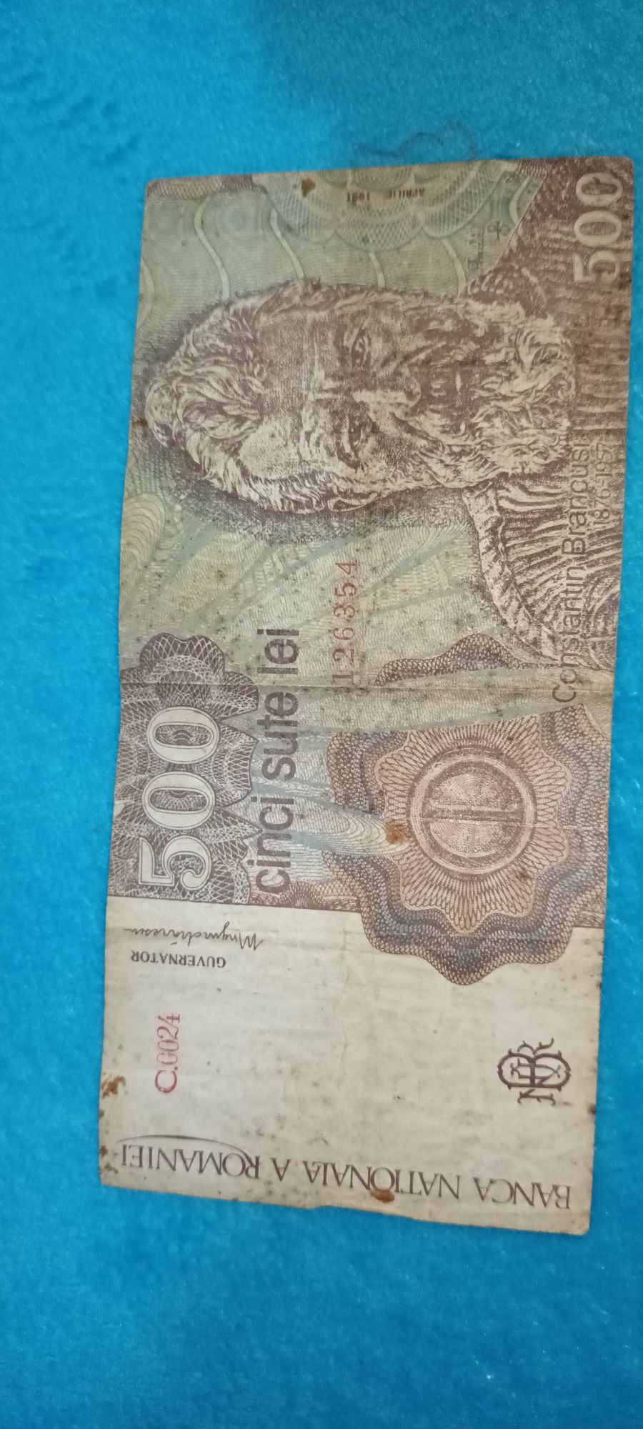 bancnotă 500 de lei 1991