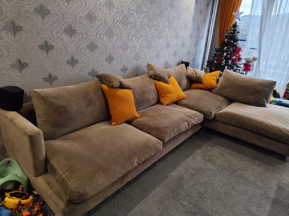 Диван от гъши пух и плюш 325/220