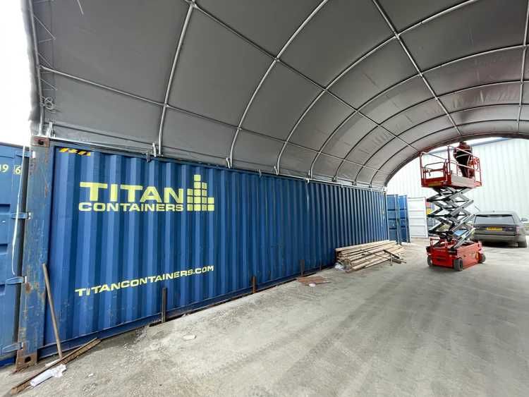 Cort/acoperis container latime 6, 8, 10, 12m, lungime 6, 12 m-HARDLIFE