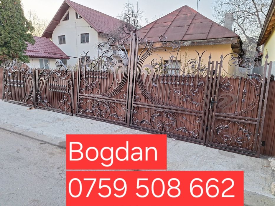 Vând gard din lemn fier forjat sau tabla zaluze tabla decupat balustra