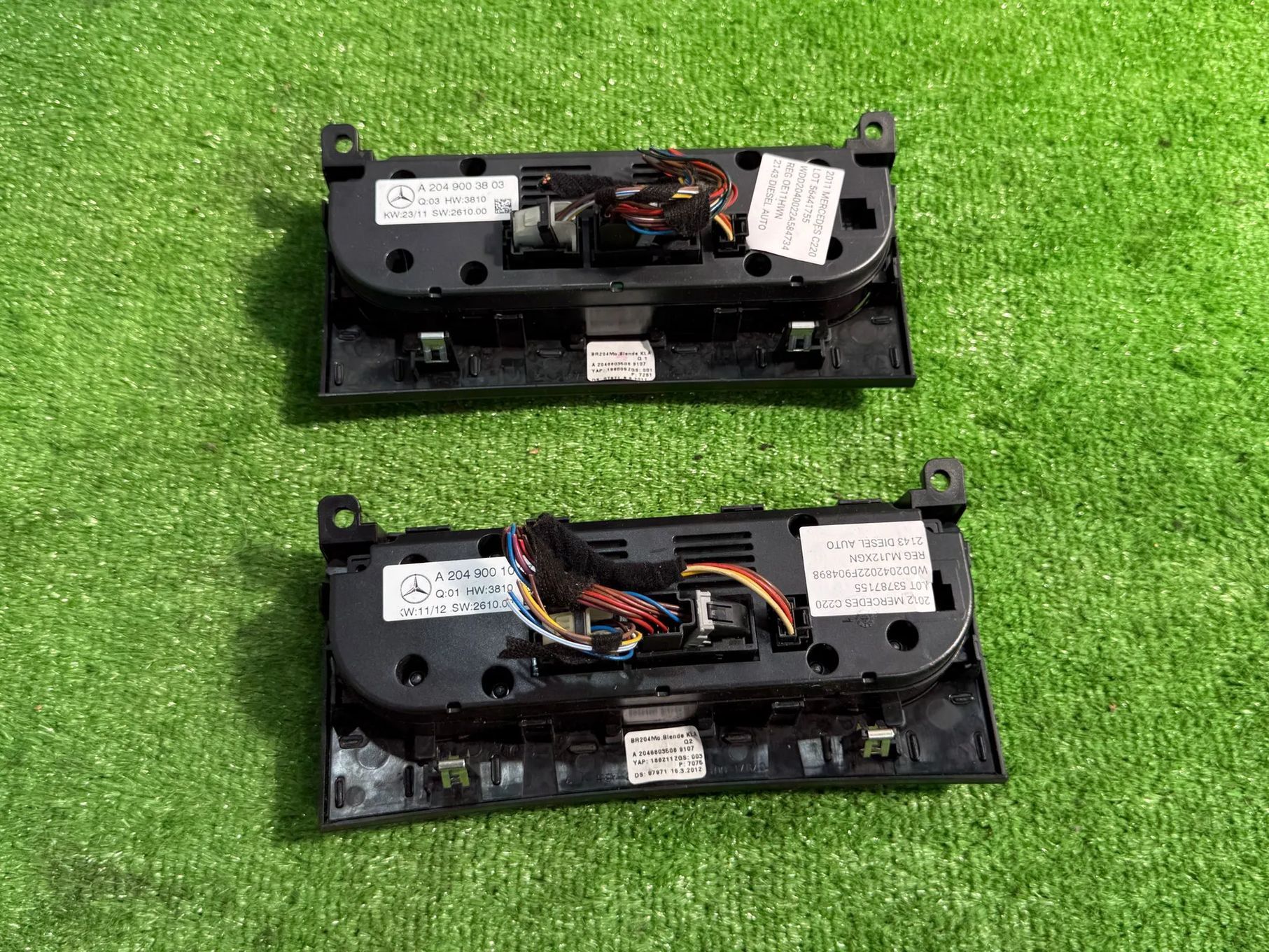 PANOU COMANDA AC / CLIMA (2 BUC.)  MERCEDES BENZ C220 CDI 2011 / 2012 2.1 DIESEL C-Class W204 COD OEM A2049003803 A2049001007