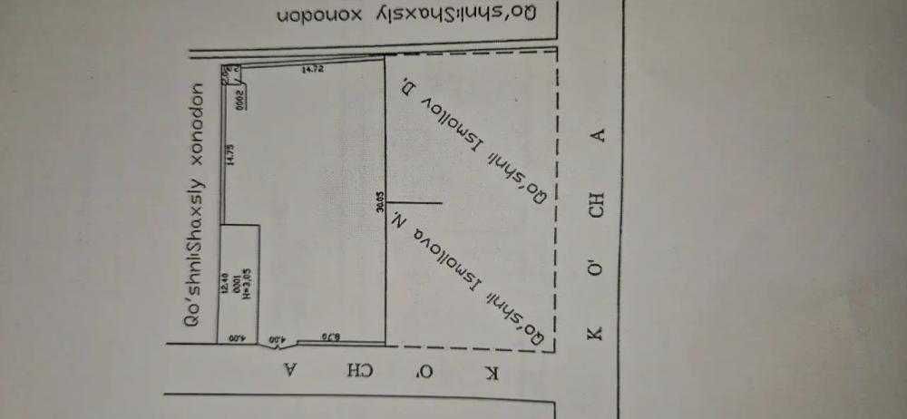 Uchastka sotaman 5 sotih 2 xona. Kadastr va boshqa hujjatlari tayyor.