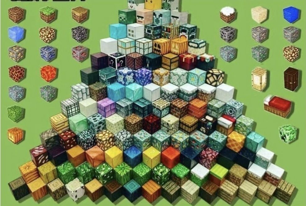 Магнитные блоки игрушки Minecraft 2x2