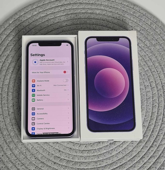 iPhone 12 Violet, 64 GB, Baterie noua 100%, liber de retea