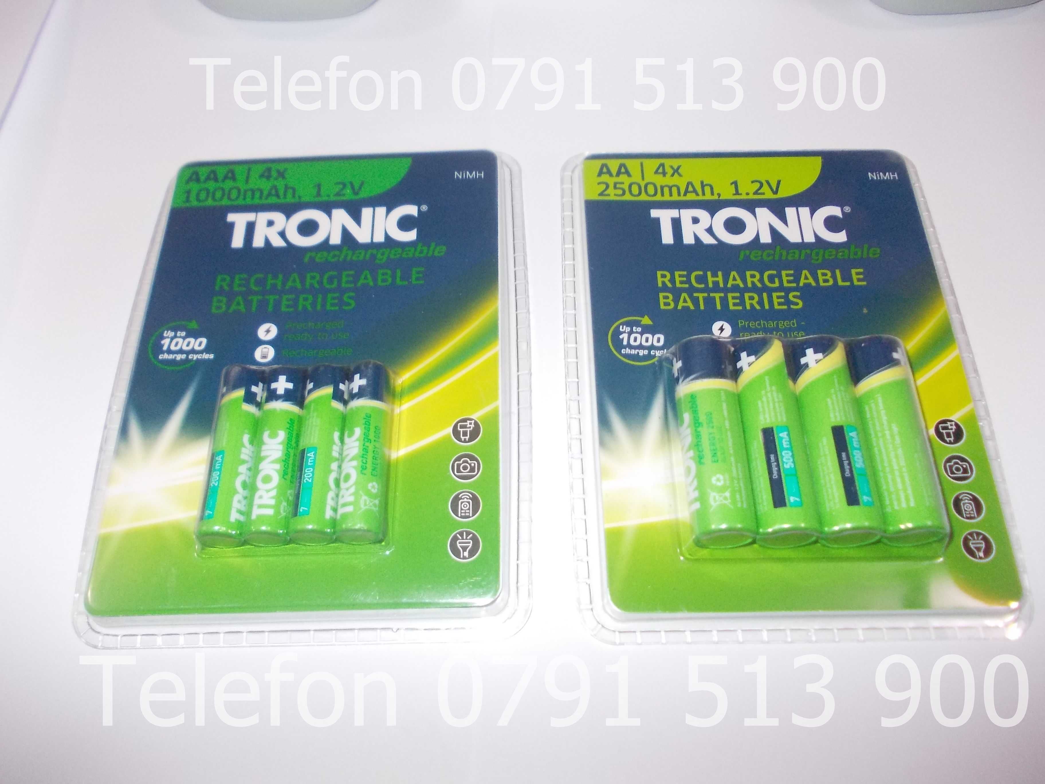 Set 4 acumulatori AA 2500mAh Tronic Germania baterii reincarcabile NOI