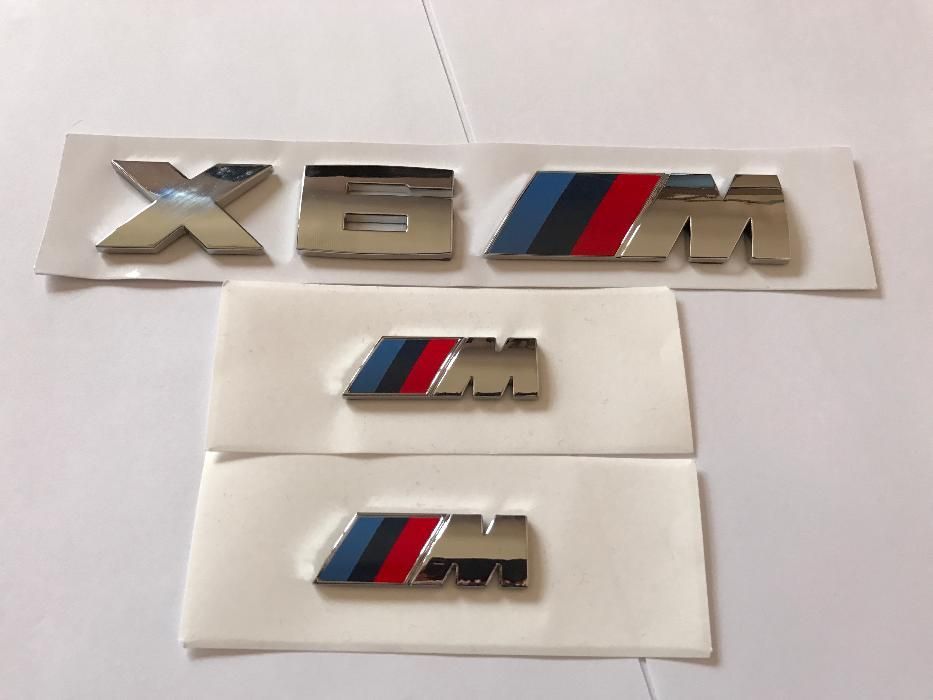 Set Emblema BMW X6M aripi/spate abs originale crom