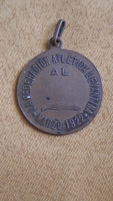 Monedă federacion atletica levantina marzo 1922 Alicante