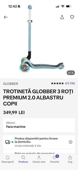 Trotineta GLOBBER 3 roti