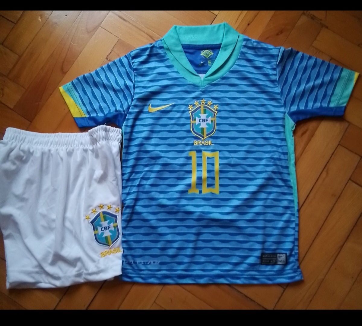 Бразилия детско юношеска футболни екипи 10 NEYMAR JR 7 VINI.JR