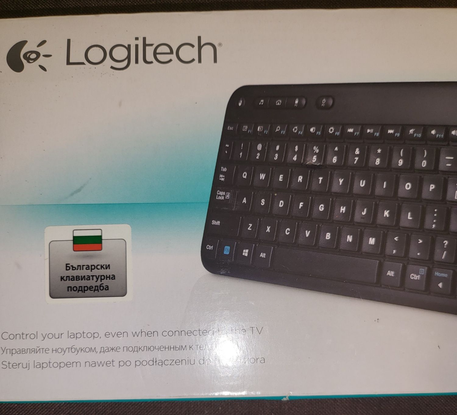 Logitech k400 безжична клавиатура с тъчпад