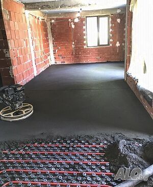 Машинна подова замазка, шлайфан и щампован бетон, турбозолни мазилки