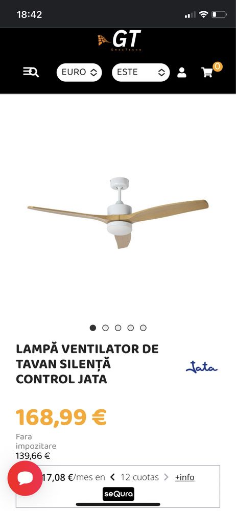 lampă ventilator, sigilata!!!