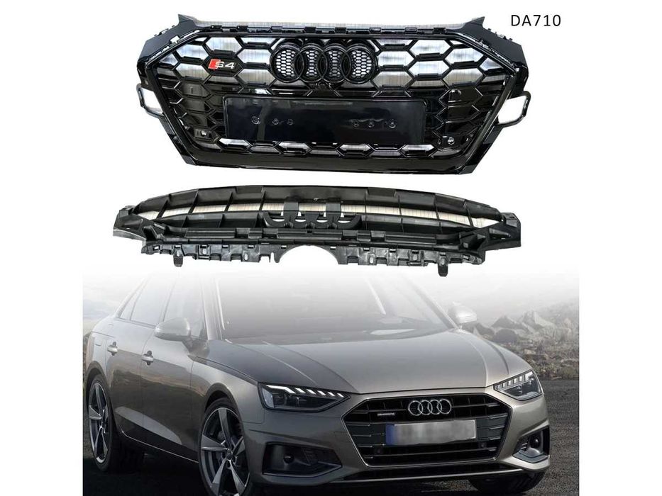 Grilă frontală S4 cu design de fagure pentru Audi A4 2018-2021
