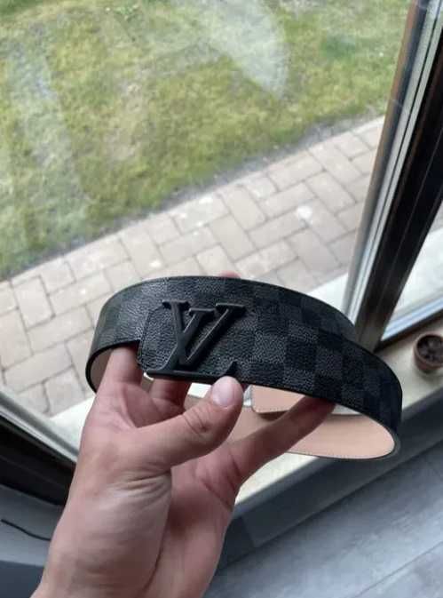 *PROMOTIE* Curea NEAGRA Louis VUitton LV Graphite - verificare colet