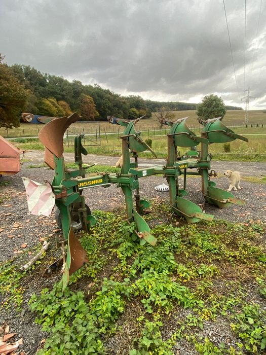 De vanzare plug Gassner 4 trupite reversibil si freza Lelly 2,5m