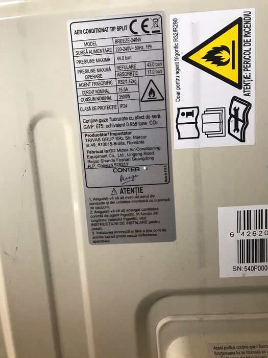 Aer condiționat CONTER Breeze 24inv