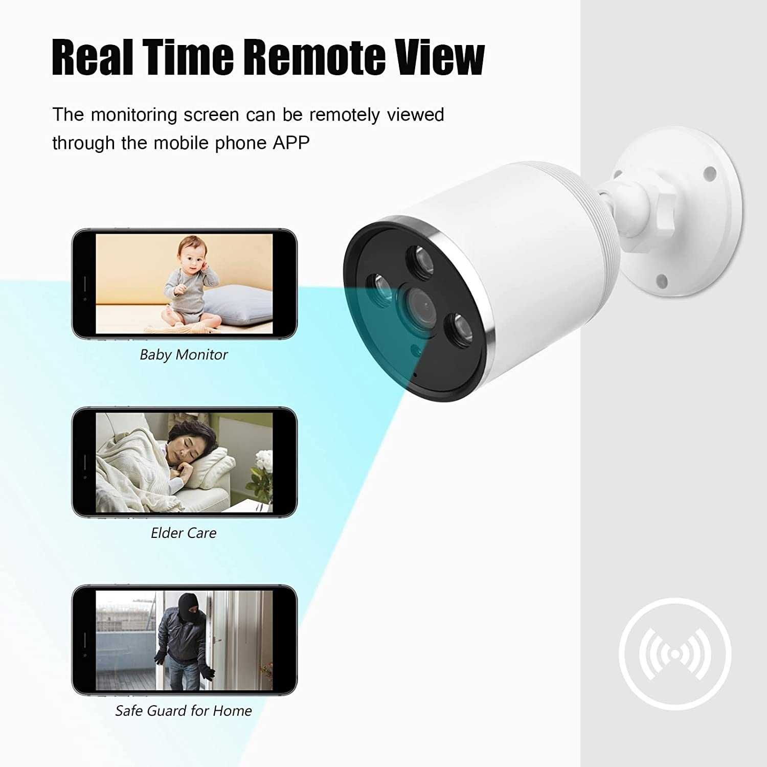Smart WiFi Камера 2MP 130°  ъгъл,нощно виждане,двупосочен разговор