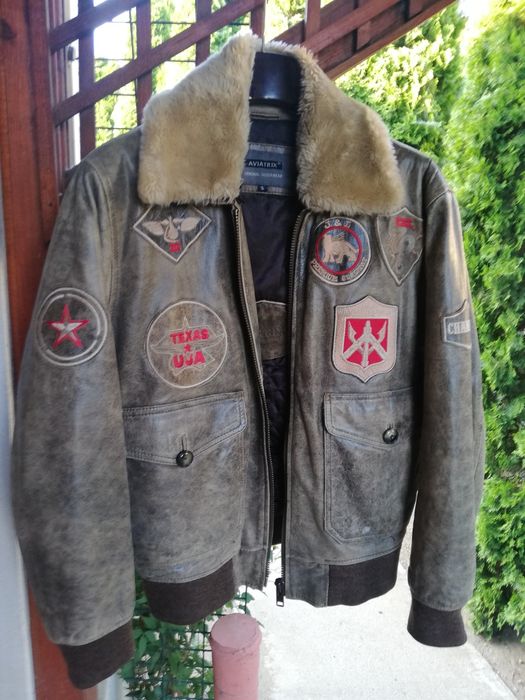 Geaca piele bărbati Aviatrix M