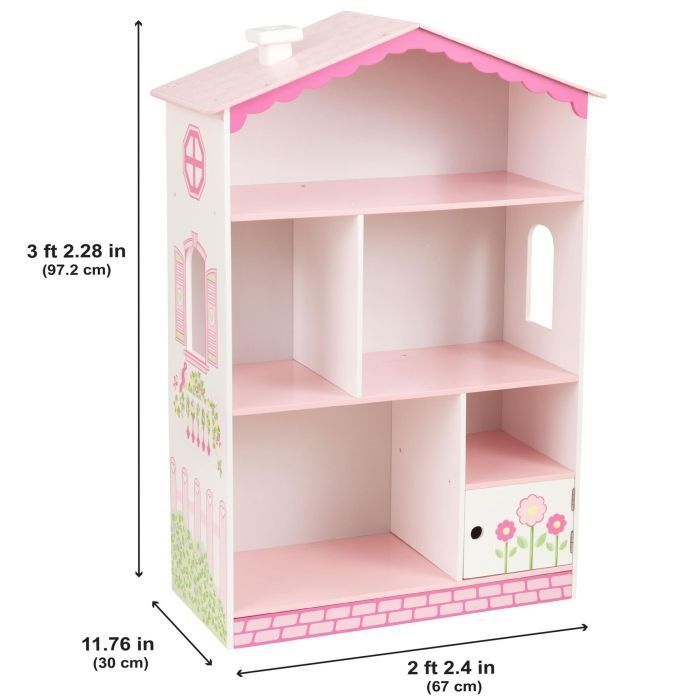 Детска библиотека и къща за кукли 2 в 1 KidKraft Dollhouse Cottage