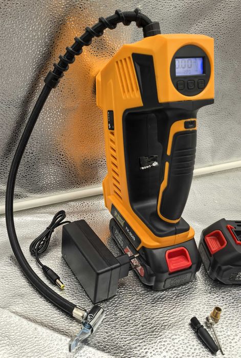Compresor auto portabil 48V, 2 baterii + incarcator inclus!