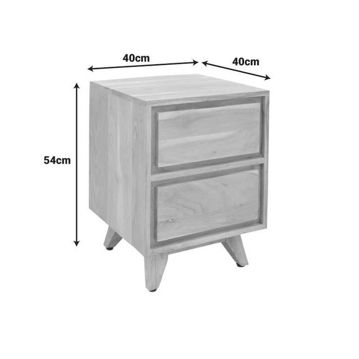 Нощно шкафче, Emira, Натурален, Масив, 40х40х54см.