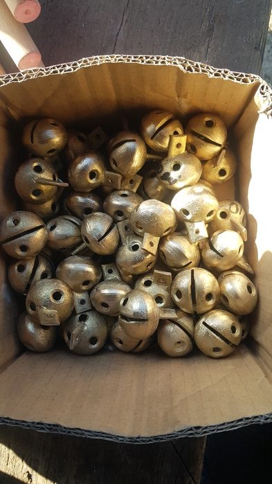 Clopote duble din alamă 10 cm