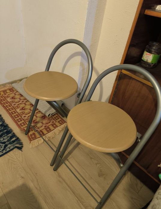 Scaun de bucătărie din lemn și fier