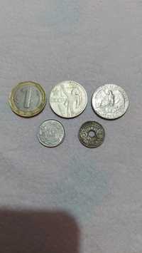 Monedă veche 1 rublă Lenin 1967 de colectie + alte 4 monede  la 80 lei