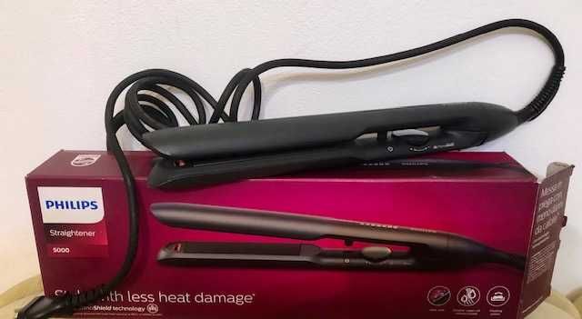 Placa indreptat par Philips-tehno ThermoShield, placi cu ulei argan,