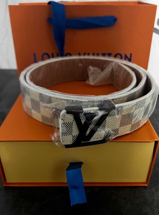 Louis Vuitton колан бели и черни