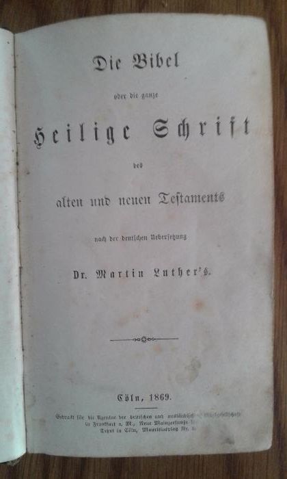 Антични библии от Мартин Лутер 1769