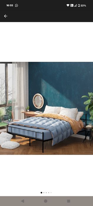 Cadru pat metalic si saltea