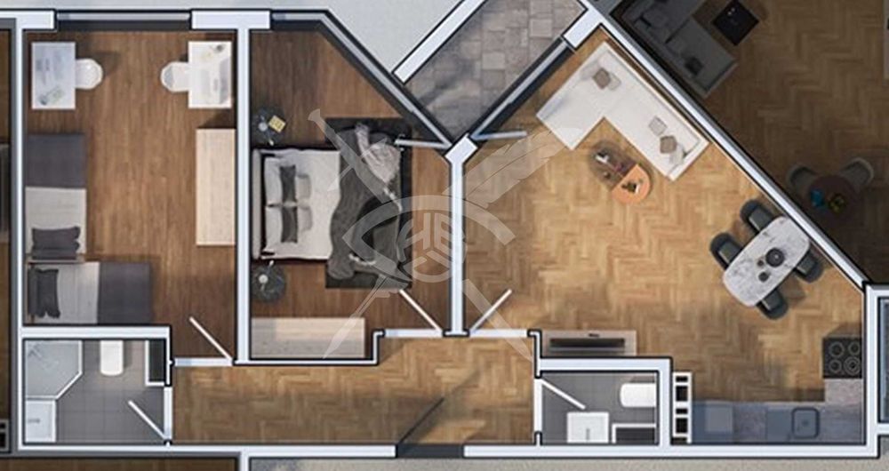 Тристаен апартамент в жк. Дружба 1 № 93734