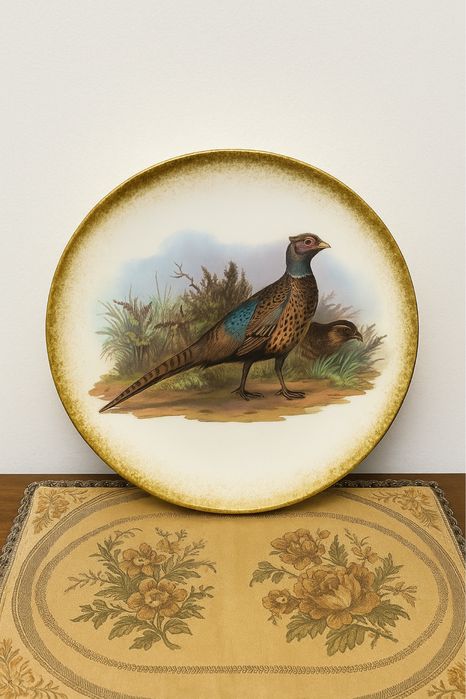 Винтидж италианска чиния с фазан Ceramica VARM 1980 г