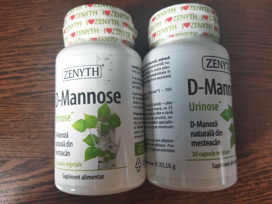 D-Mannose, 30 capsule vegetale, Zenyth 2 cutii