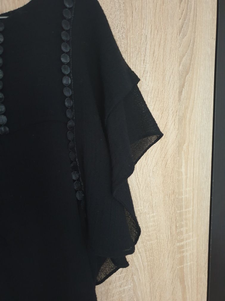 Rochie lana neagra L cu model