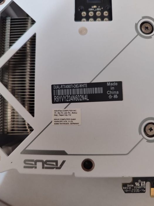 Asus rtx4060 ti 8gb white edition