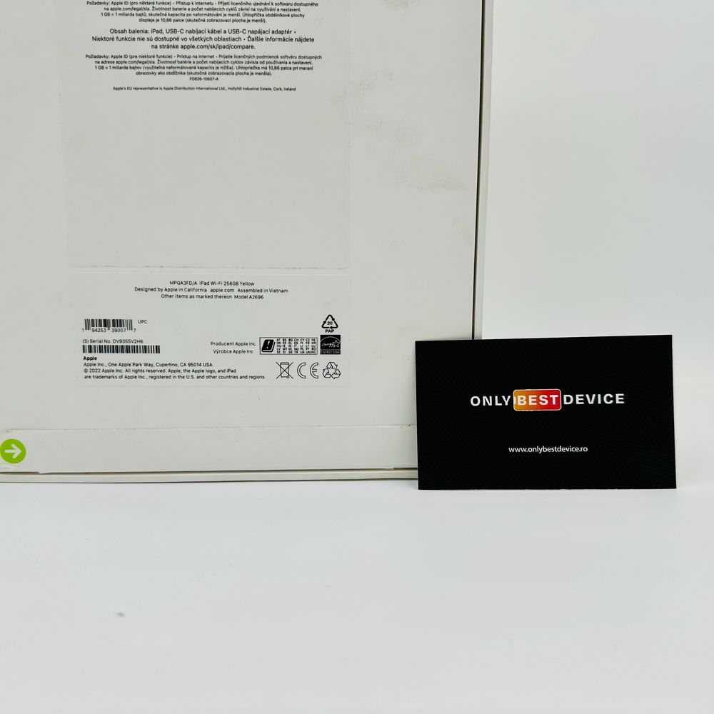  iPad 10th Generation Yellow Wi-Fi 256GB