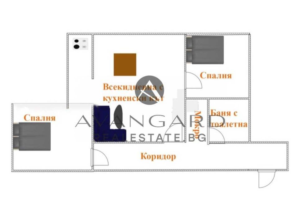 Продава се Тристаен апартамент в Пловдив, Тракия - 60 кв.м за 2091 €/кв.м - Снимка #13