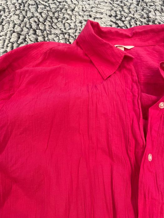 Vand camasa fucsia,bumbac creponat,noua,XL,H&M