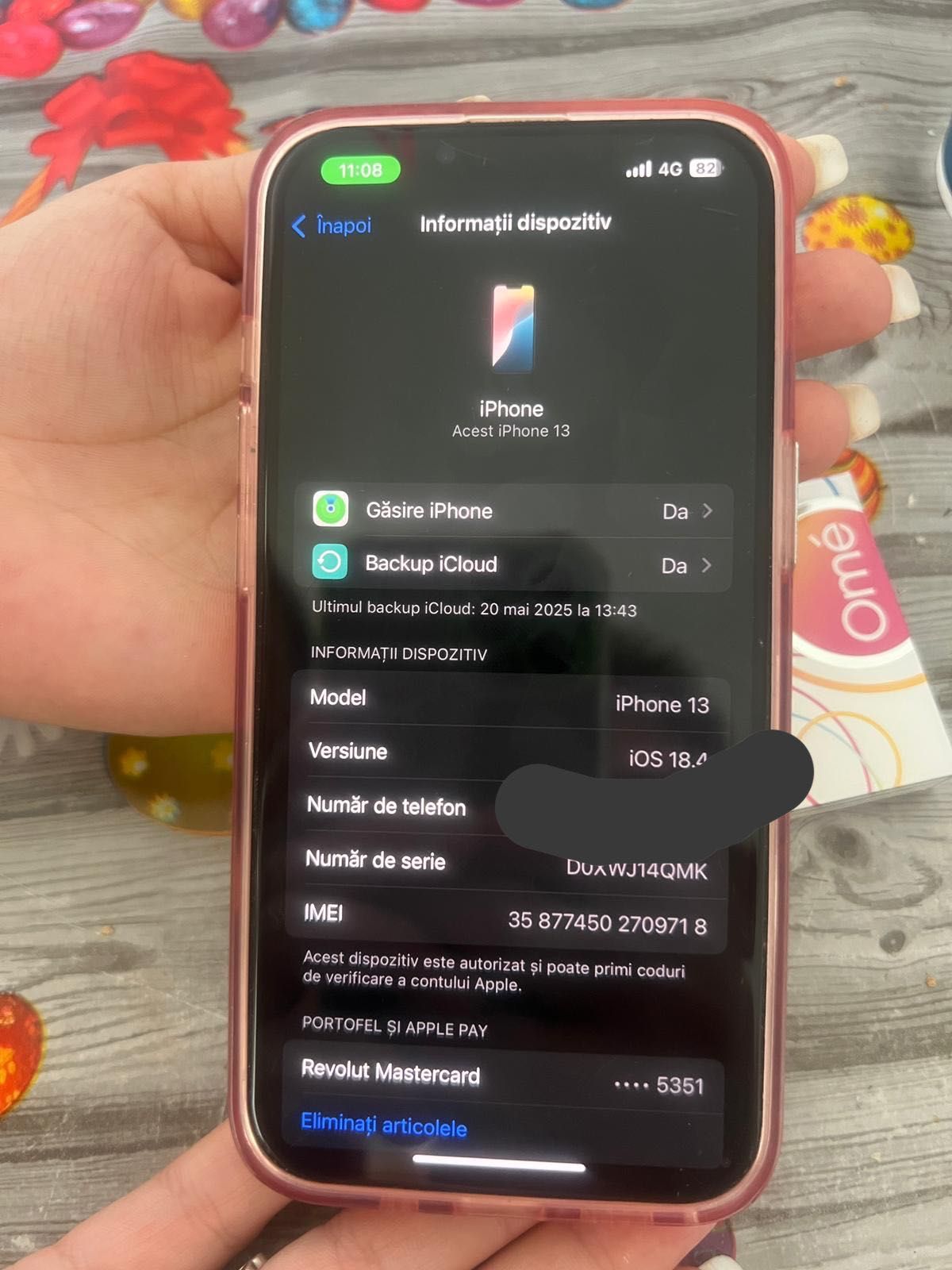 Phone 13 roze 128