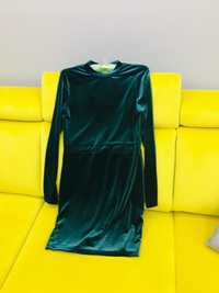 Rochie catifea/velur verde